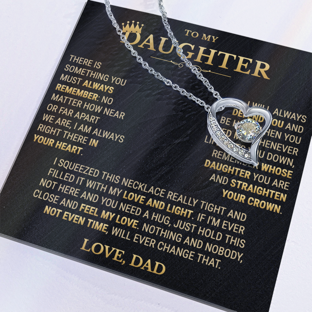 To My Daughter Necklace From Dad – Remember Whose Daughter You Are