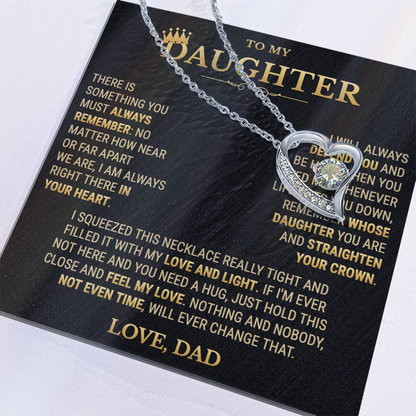 To My Daughter Necklace From Dad – Remember Whose Daughter You Are