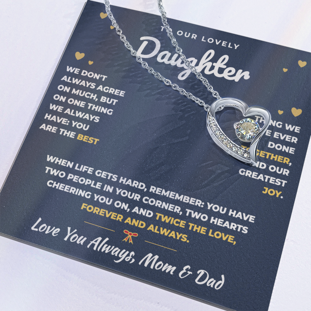 To Our Daughter Necklace From Mom & Dad – The Best Thing We Ever Did Together (md.both.2.fl)