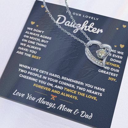 To Our Daughter Necklace From Mom & Dad – The Best Thing We Ever Did Together