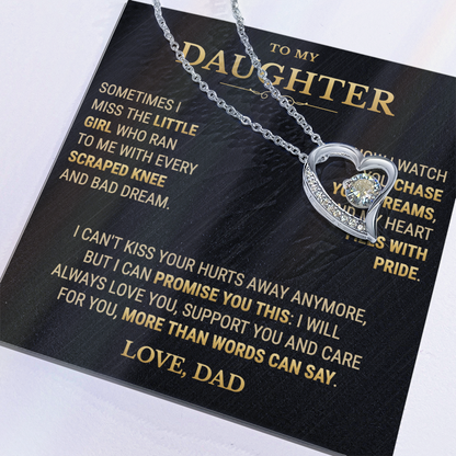 To My Daughter Necklace From Dad – My Heart Fills With Pride