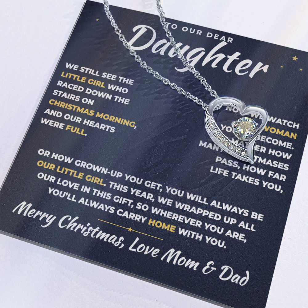 To Our Daughter Christmas Necklace From Mom & Dad – Always Our Little Girl (md.lg.1.fl)