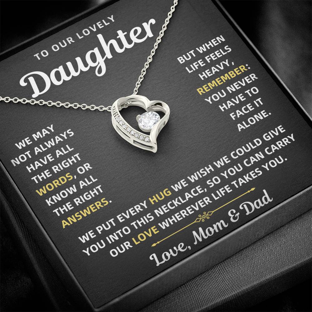 To Our Daughter Necklace From Mom & Dad – Forever Love Gift