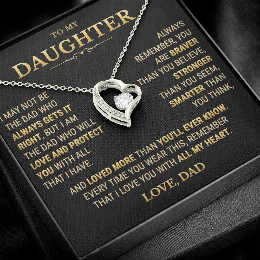 To My Daughter Necklace From Dad – The Dad Who Will Love And Protect You