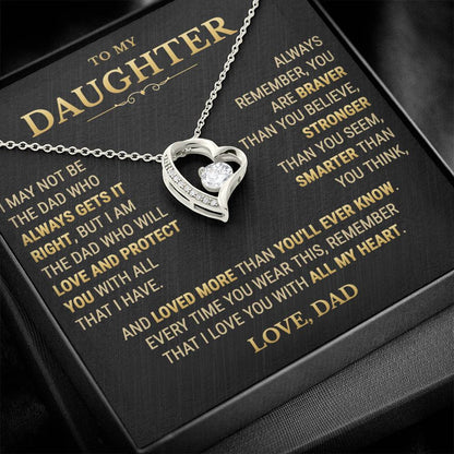 To My Daughter Necklace From Dad – The Dad Who Will Love And Protect You
