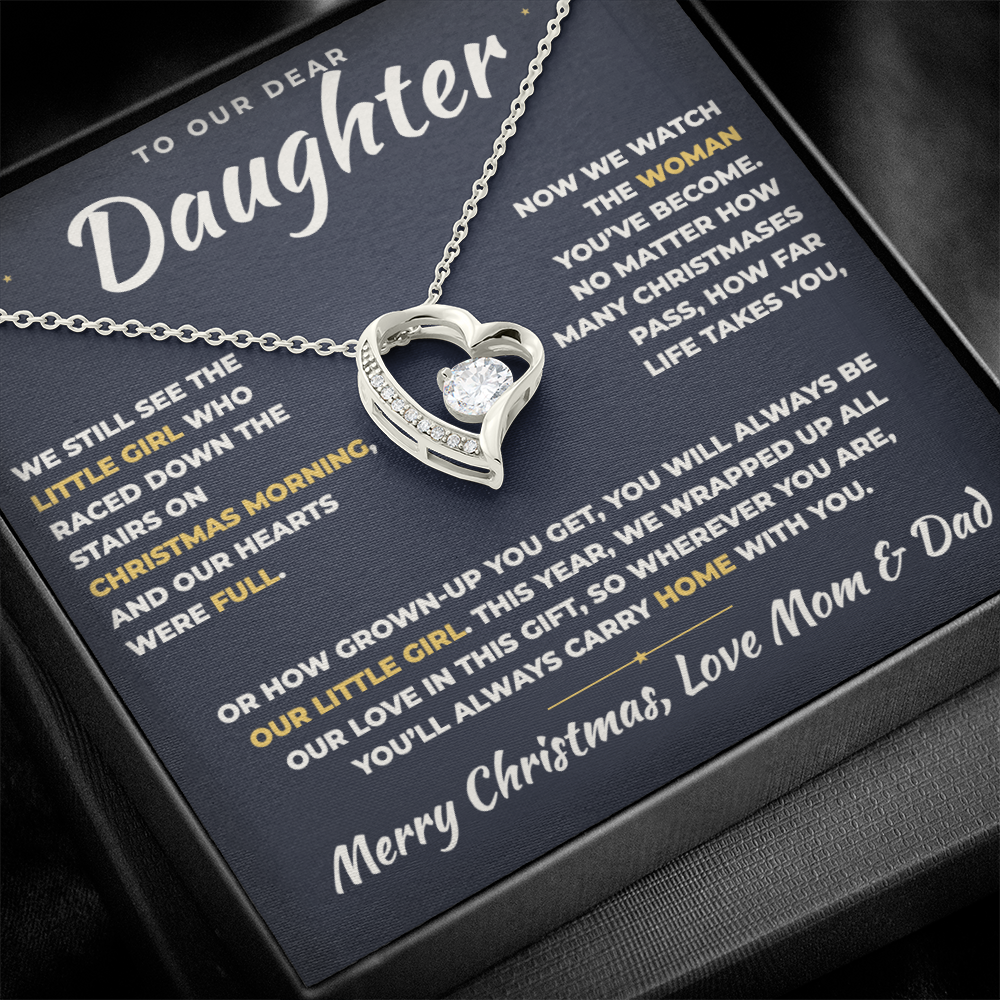 To Our Daughter Christmas Necklace From Mom & Dad – Always Our Little Girl (md.lg.1.fl)
