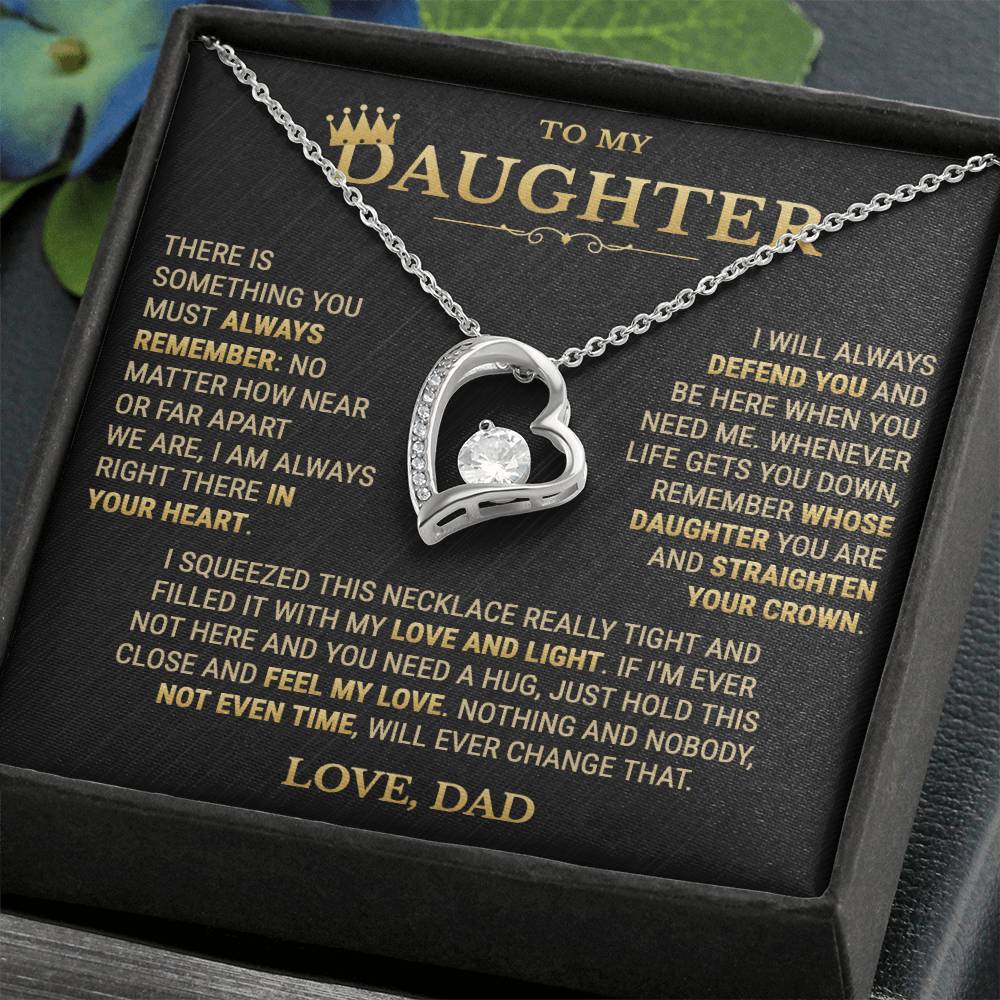 To My Daughter Necklace From Dad – Remember Whose Daughter You Are