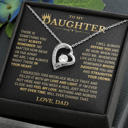 To My Daughter Necklace From Dad – Remember Whose Daughter You Are