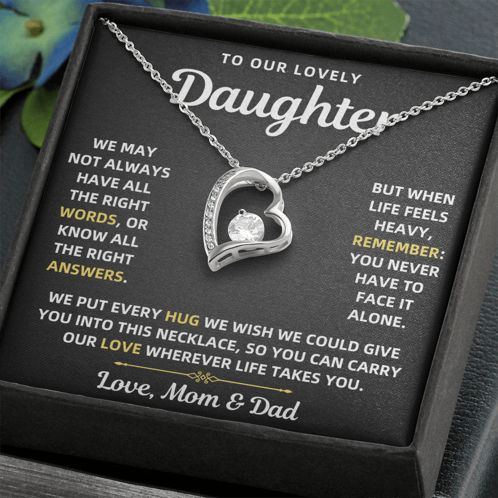 To Our Daughter Necklace From Mom & Dad – Forever Love Gift