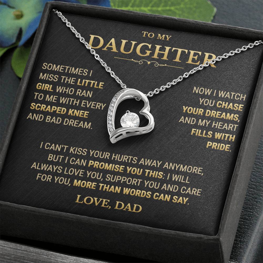 To My Daughter Necklace From Dad – My Heart Fills With Pride