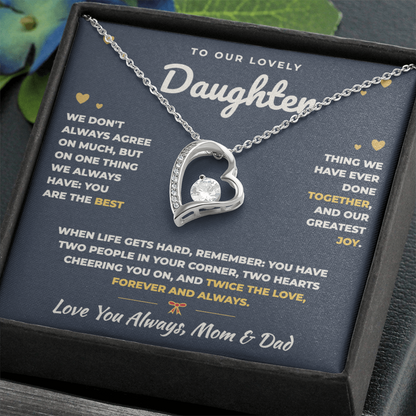 To Our Daughter Necklace From Mom & Dad – The Best Thing We Ever Did Together