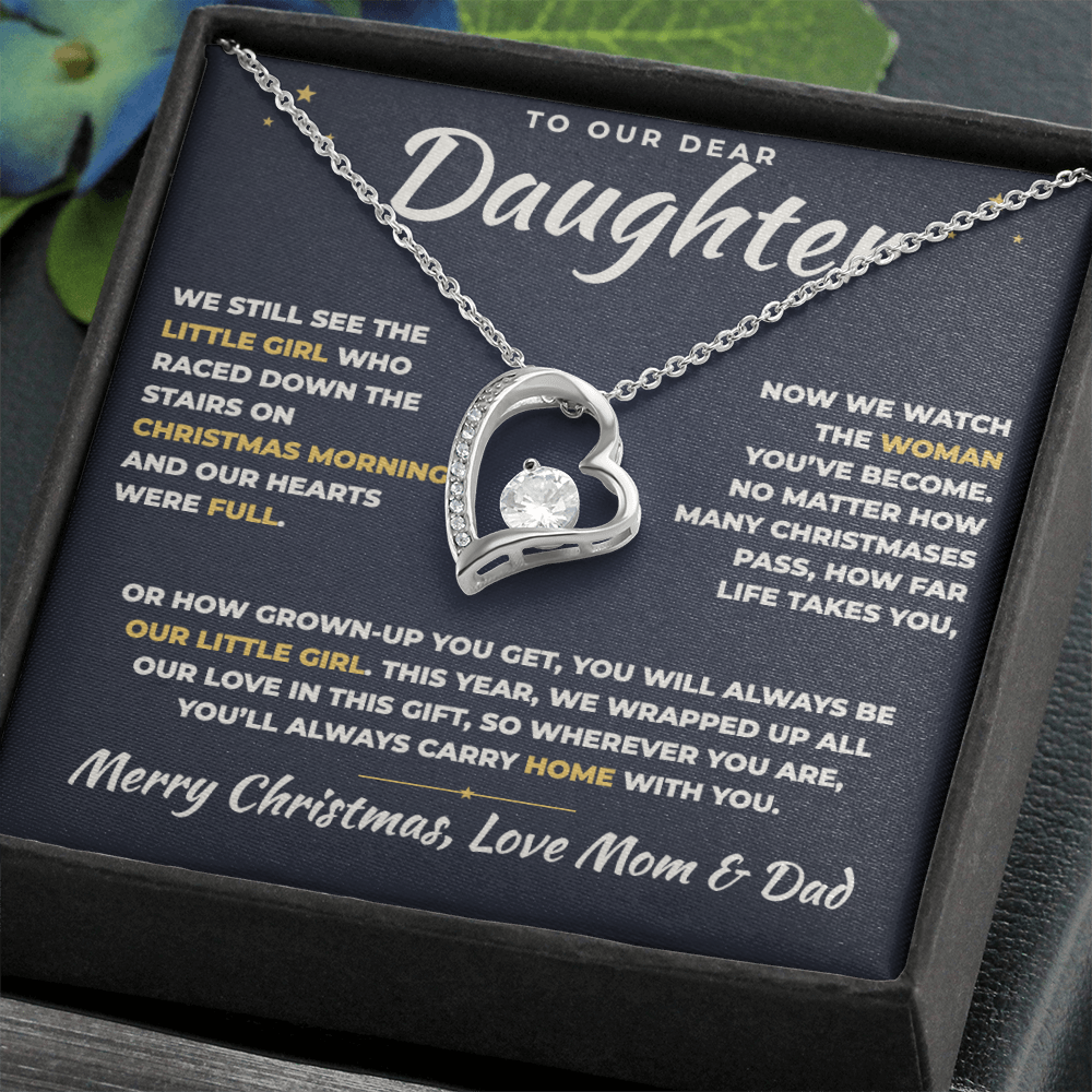 To Our Daughter Christmas Necklace From Mom & Dad – Always Our Little Girl (md.lg.1.fl)