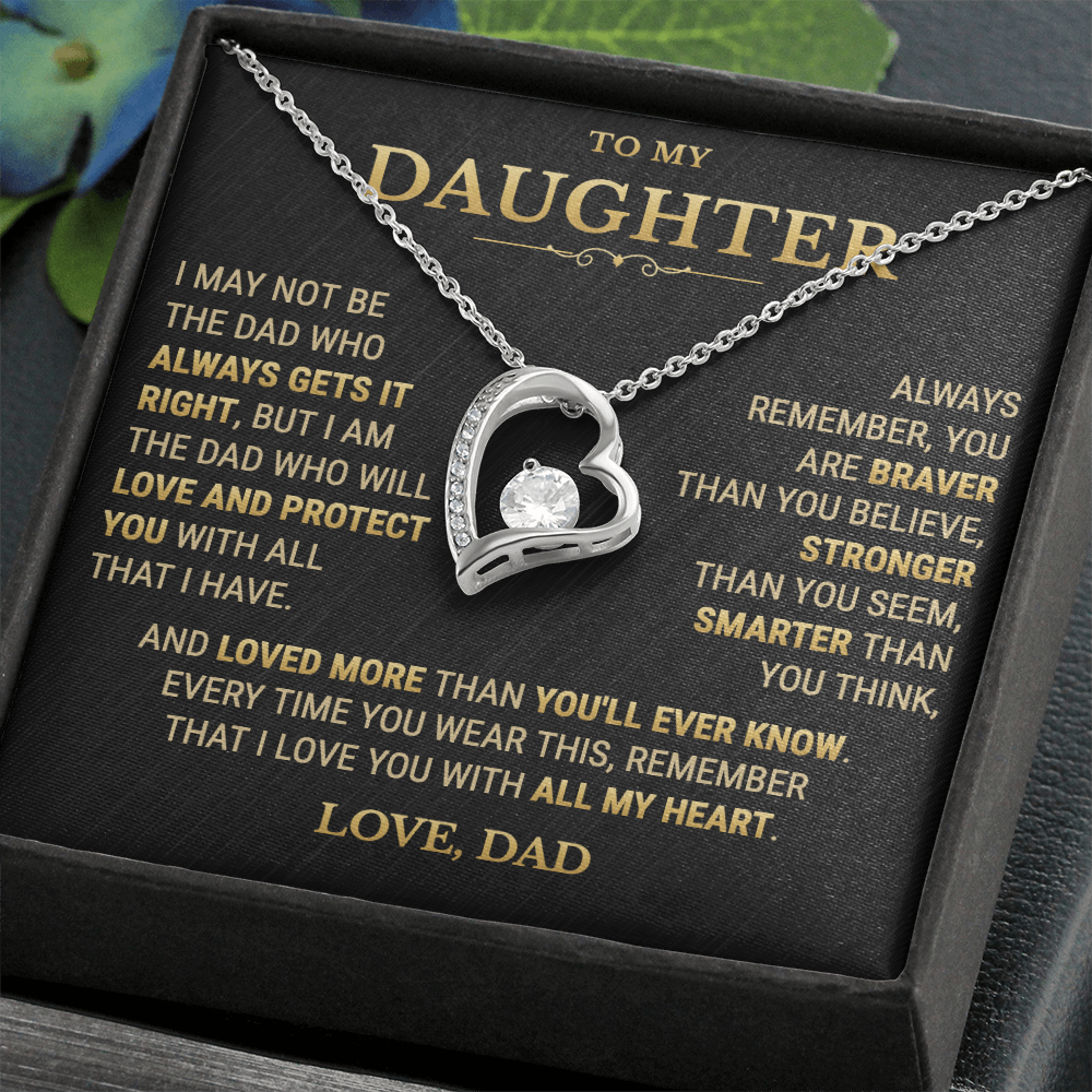 To My Daughter Necklace From Dad – The Dad Who Will Love And Protect You