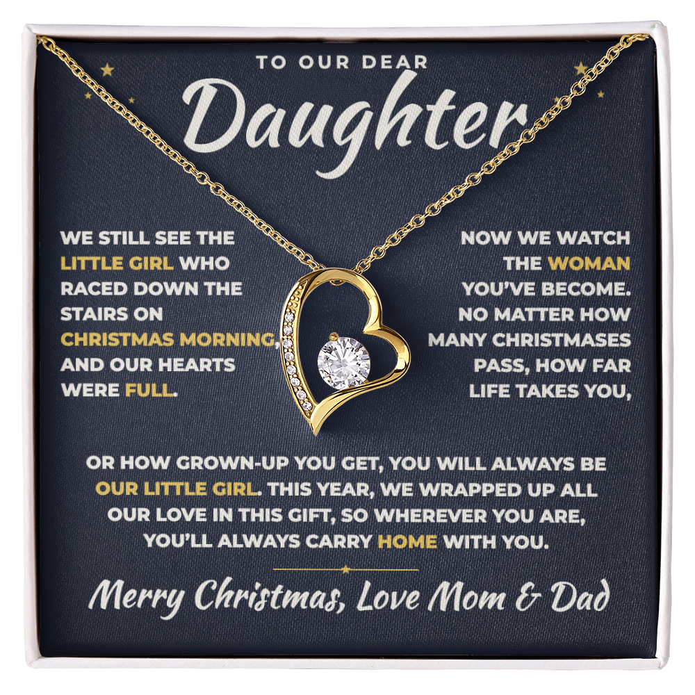 To Our Daughter Christmas Necklace From Mom & Dad – Always Our Little Girl (md.lg.1.fl)