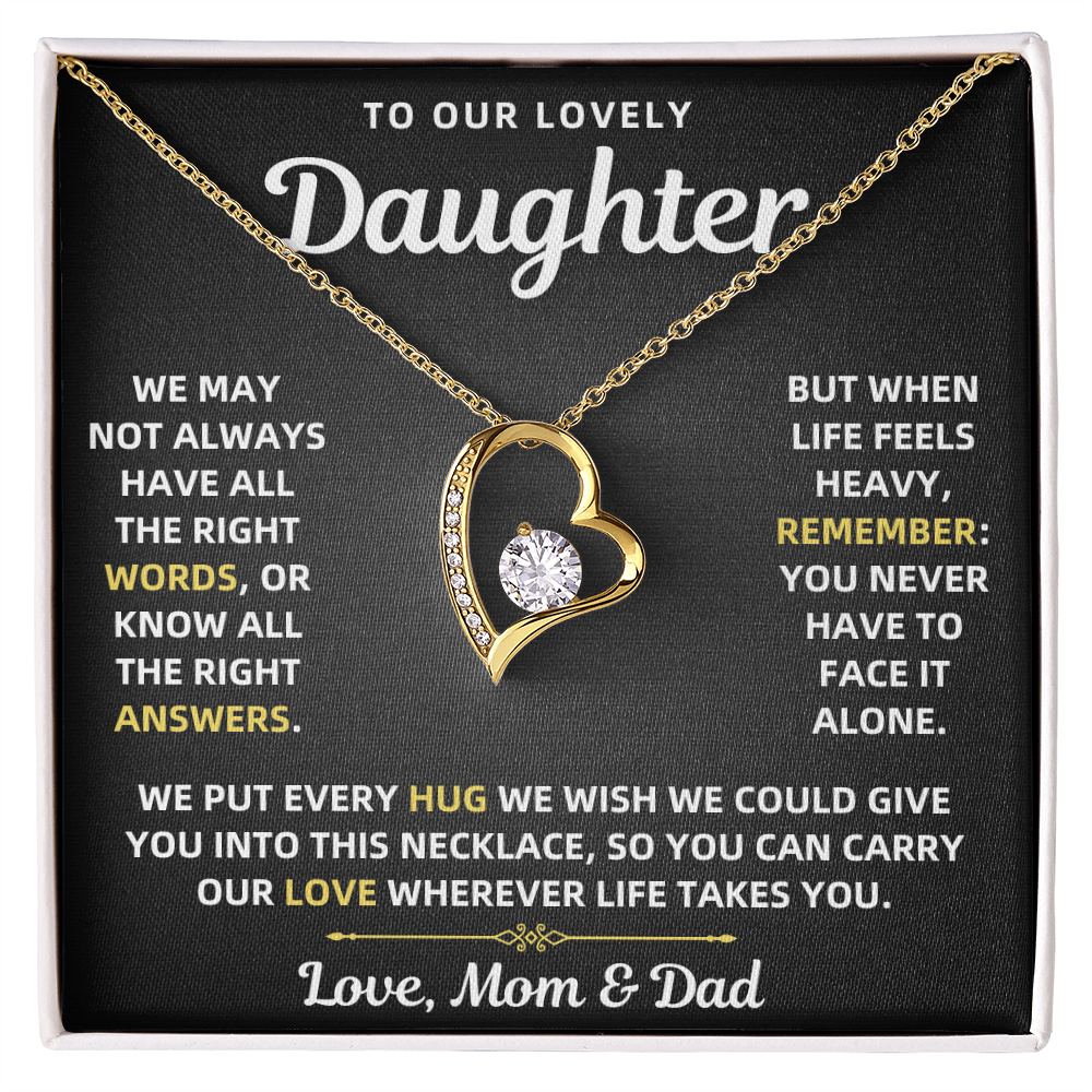 To Our Daughter Necklace From Mom & Dad – Forever Love Gift