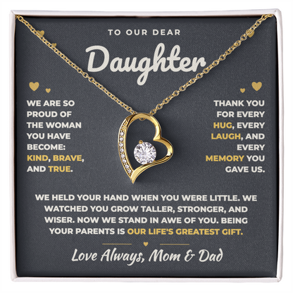 To Our Daughter Necklace From Mom & Dad – Our Life's Greatest Gift