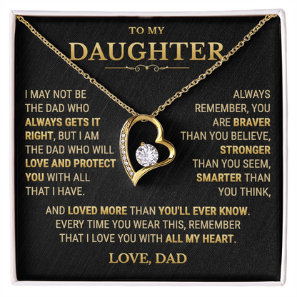 To My Daughter Necklace From Dad – The Dad Who Will Love And Protect You
