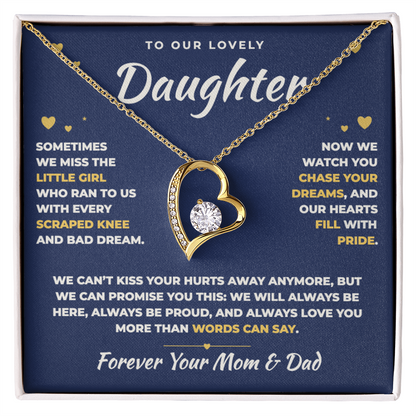To Our Daughter Necklace From Mom & Dad – Our Hearts Fill With Pride