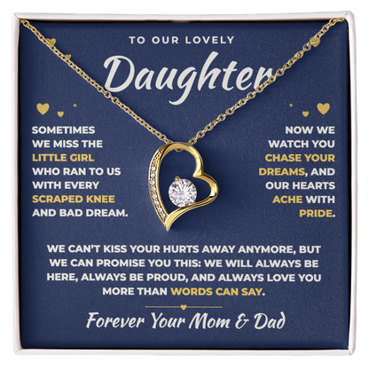 To Our Daughter Necklace From Mom & Dad – Our Hearts Ache With Pride