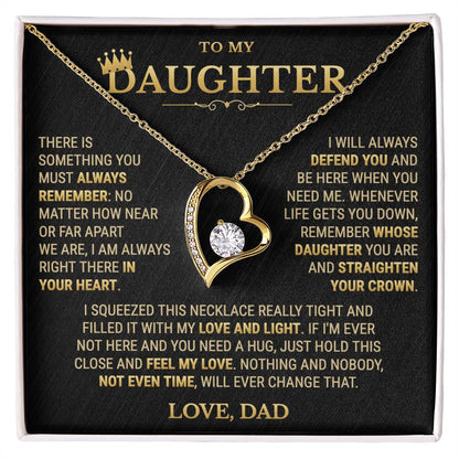 To My Daughter Necklace From Dad – Remember Whose Daughter You Are