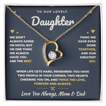 To Our Daughter Necklace From Mom & Dad – The Best Thing We Ever Did Together