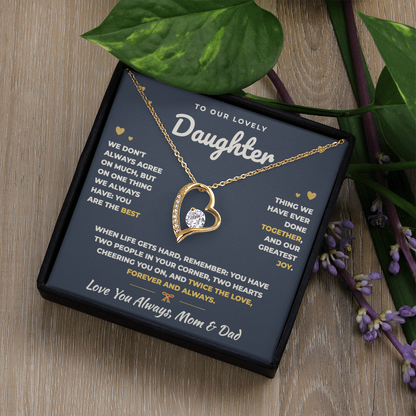 To Our Daughter Necklace From Mom & Dad – The Best Thing We Ever Did Together