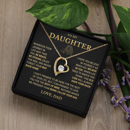 To My Daughter Necklace From Dad – This Old Lion Will Always Have Your Back