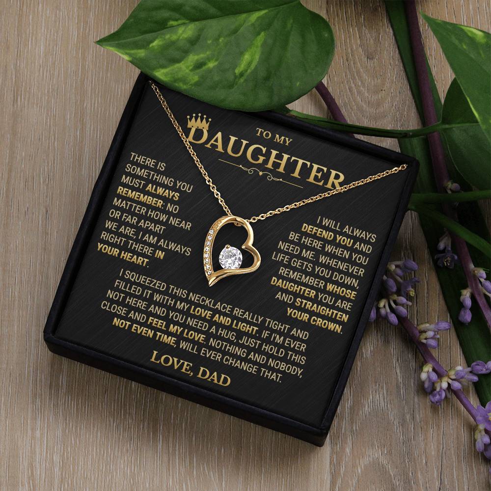 To My Daughter Necklace From Dad – Remember Whose Daughter You Are