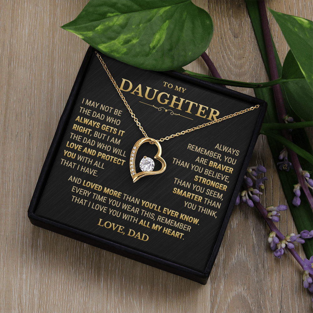 To My Daughter Necklace From Dad – The Dad Who Will Love And Protect You