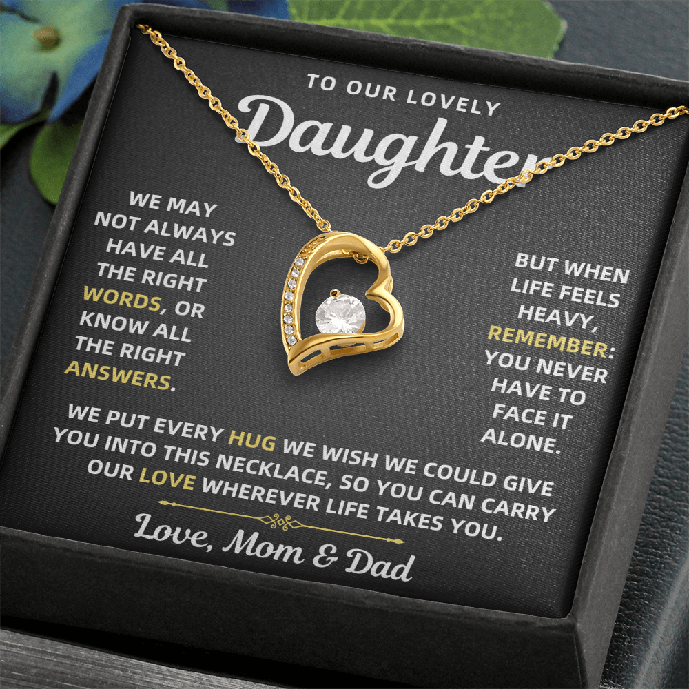 To Our Daughter Necklace From Mom & Dad – Forever Love Gift