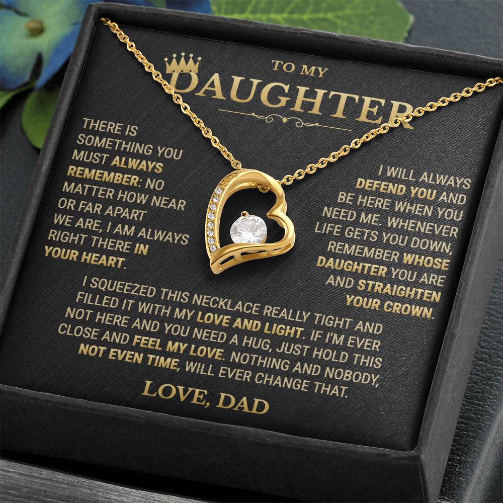 To My Daughter Necklace From Dad – Remember Whose Daughter You Are