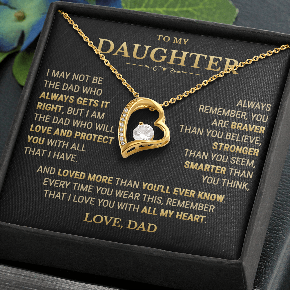 To My Daughter Necklace From Dad – The Dad Who Will Love And Protect You