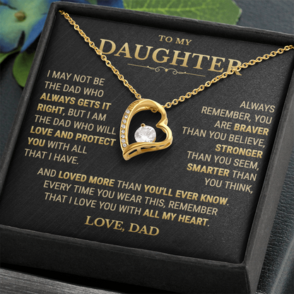 To My Daughter Necklace From Dad – The Dad Who Will Love And Protect You