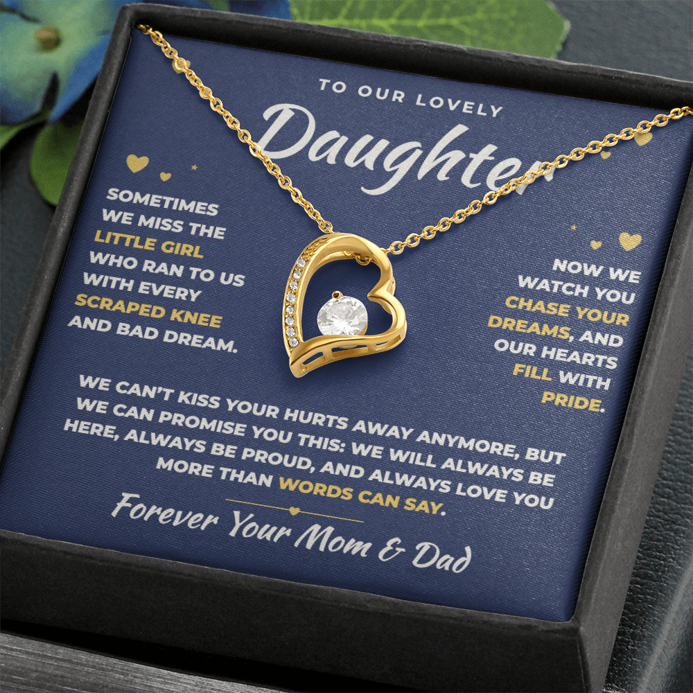 To Our Daughter Necklace From Mom & Dad – Our Hearts Fill With Pride