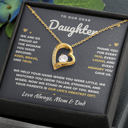 To Our Daughter Necklace From Mom & Dad – Our Life's Greatest Gift