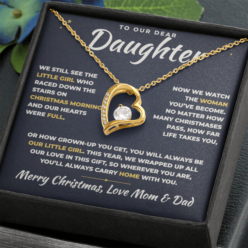 To Our Daughter Christmas Necklace From Mom & Dad – Always Our Little Girl (md.lg.1.fl)