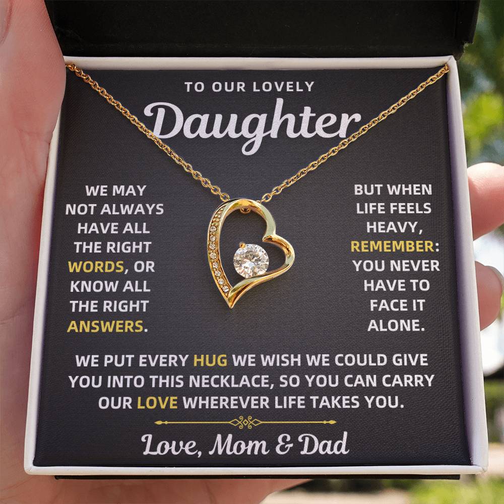 To Our Daughter Necklace From Mom & Dad – Forever Love Gift