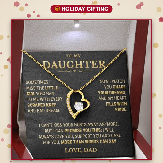 To My Daughter necklace from Dad gift box, holiday gifting