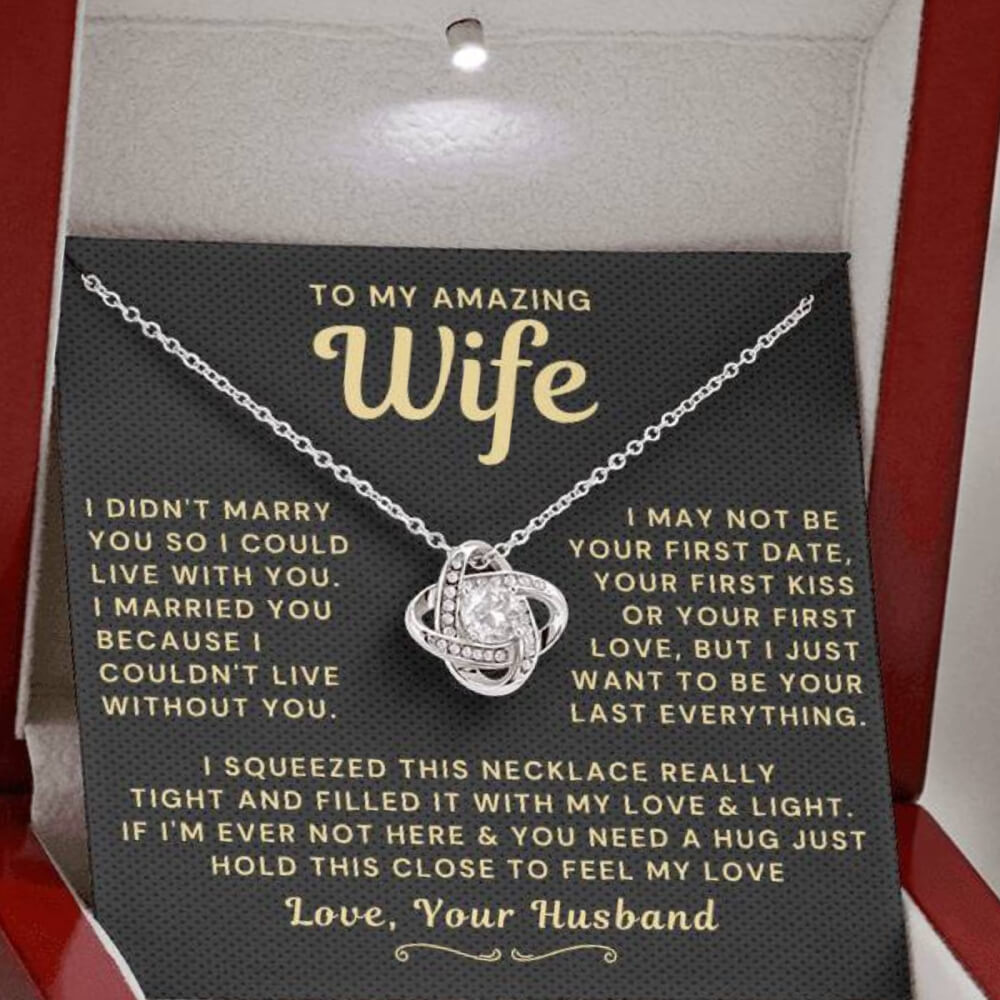 My Amazing Wife Necklace - I Couldn't Live Without You (189.lk.006a.1)