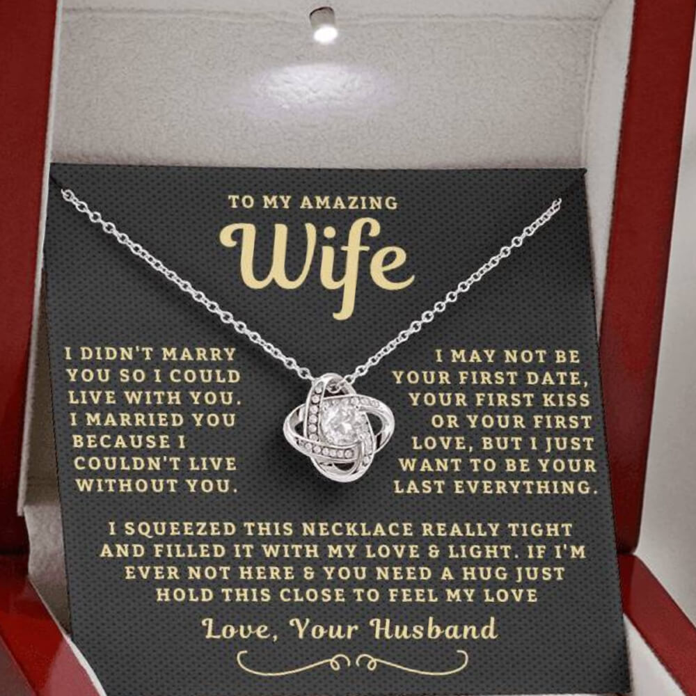 My Amazing Wife Necklace - I Couldn't Live Without You (189.lk.006a.2)