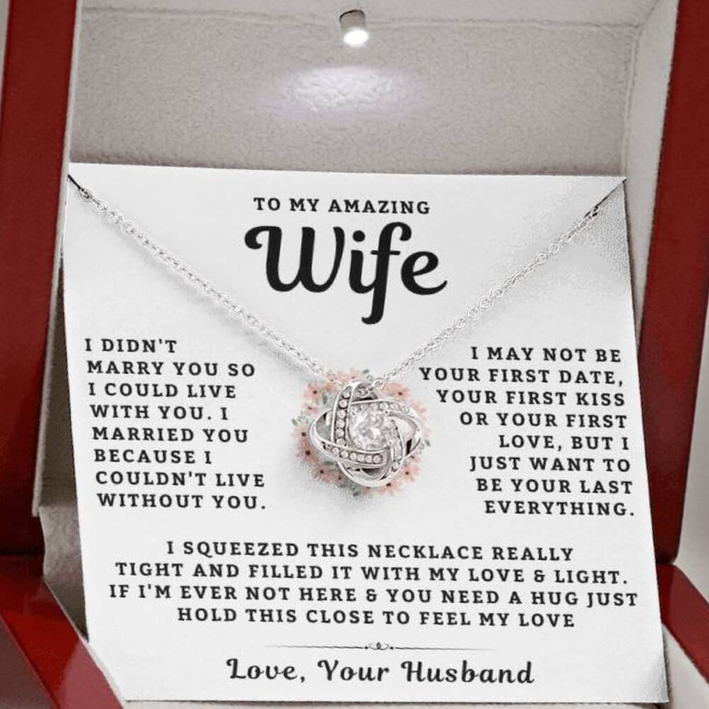 My Amazing Wife Necklace - I Couldn't Live Without You (189.lk.006a.6)