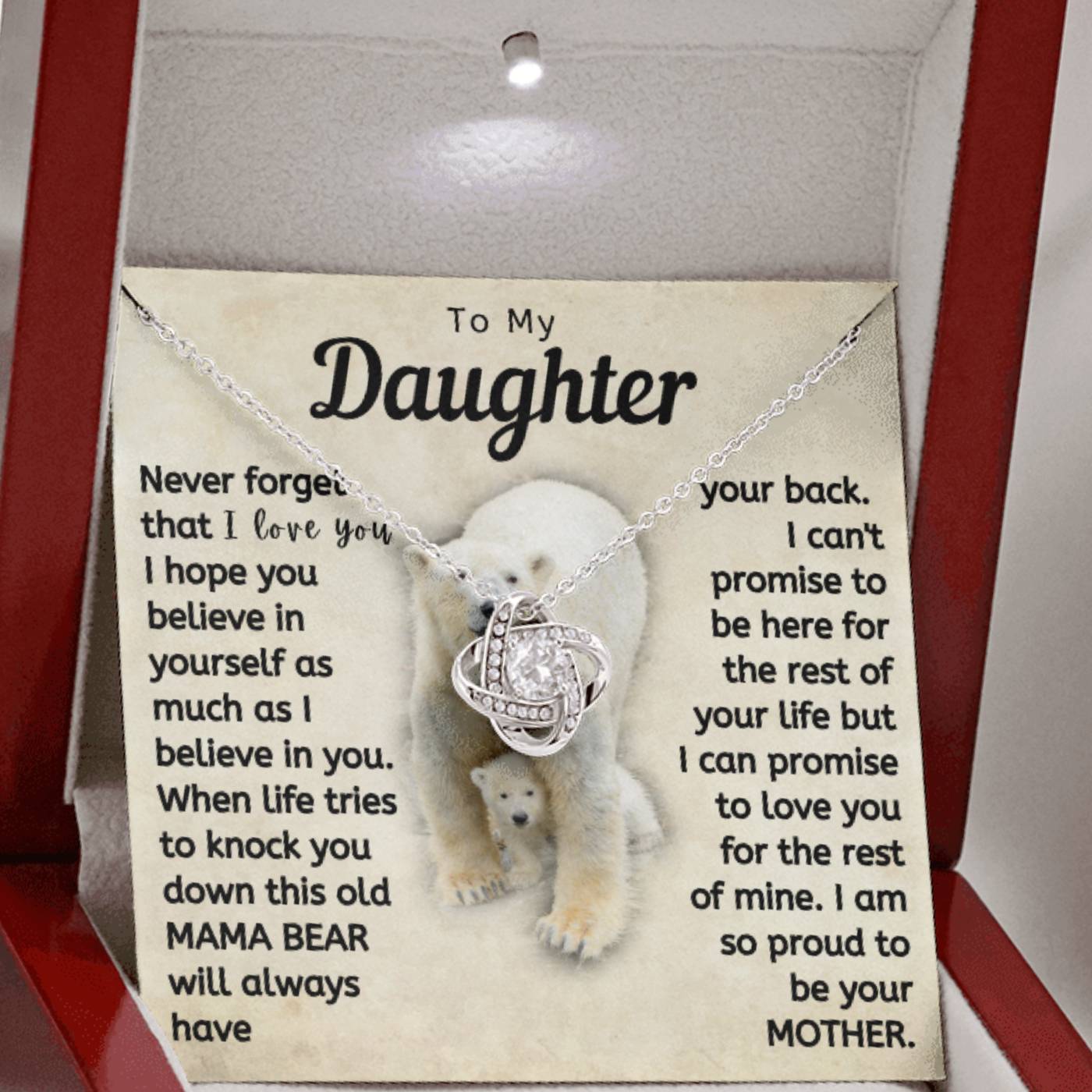 Daughter This Mama Bear Will Always Have Your Back Necklace (d.lk.003)