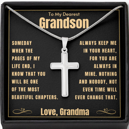 Grandson(s) Cross Necklace - Beautiful Chapter (128.ac.010-1)