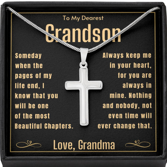 Grandson(s) Cross Necklace - Beautiful Chapter (128.ac.010)