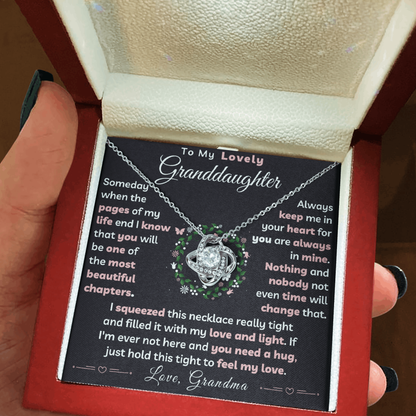 My Lovely Granddaughter Necklace - When the pages of my life end (162.lk.70)