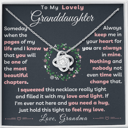 My Lovely Granddaughter Necklace - When the pages of my life end (162.lk.70)