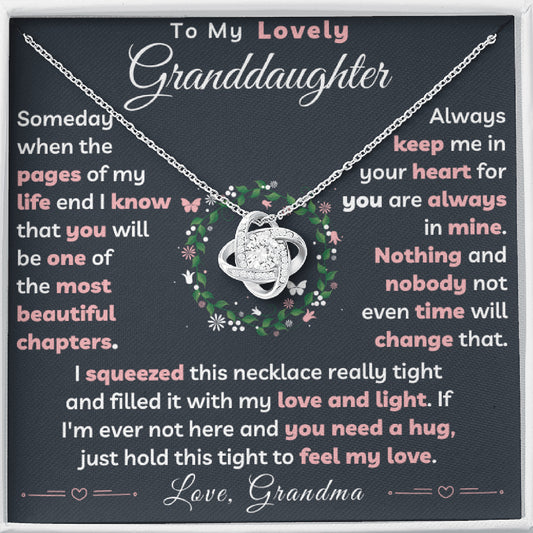 My Lovely Granddaughter Necklace - When the pages of my life end (162.lk.70)