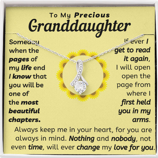 To Our Granddaughter Necklace - Someday when the pages of my life end (162.al.75)