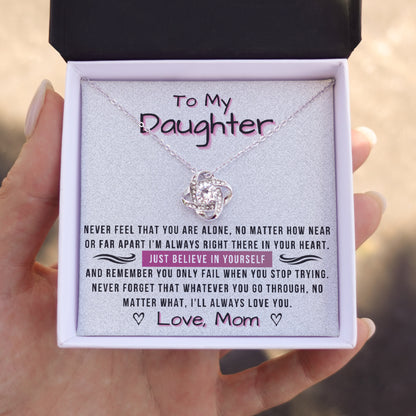 To My Daughter - always love you | Mom's Gift for Daughter | Daughter Necklace | Birthday gift for Daughter | Daughter Graduation gift