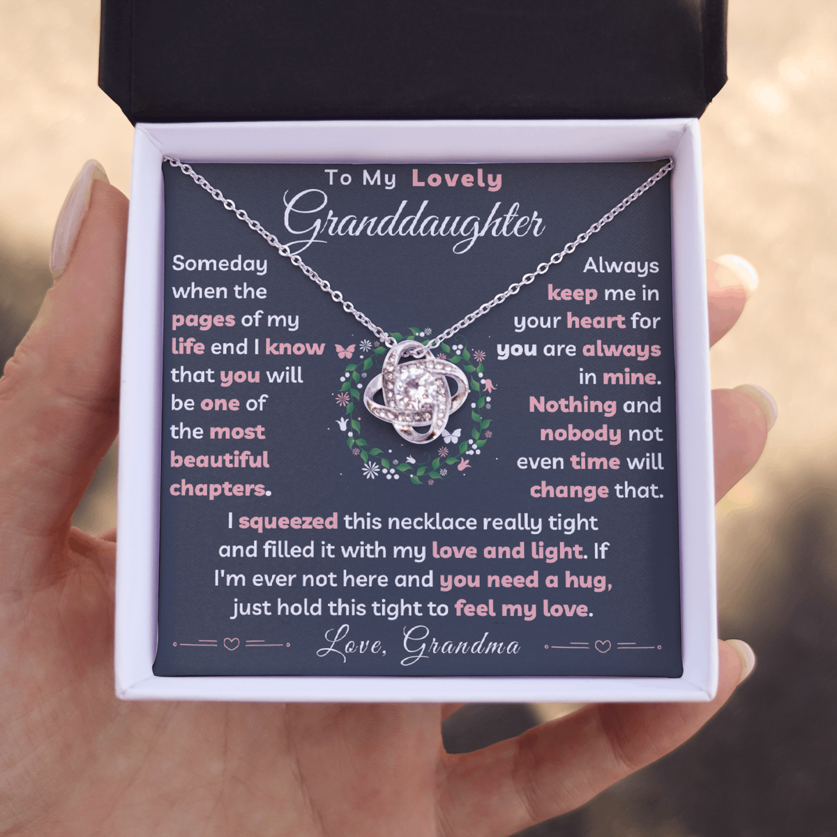 My Lovely Granddaughter Necklace - When the pages of my life end (162.lk.70)